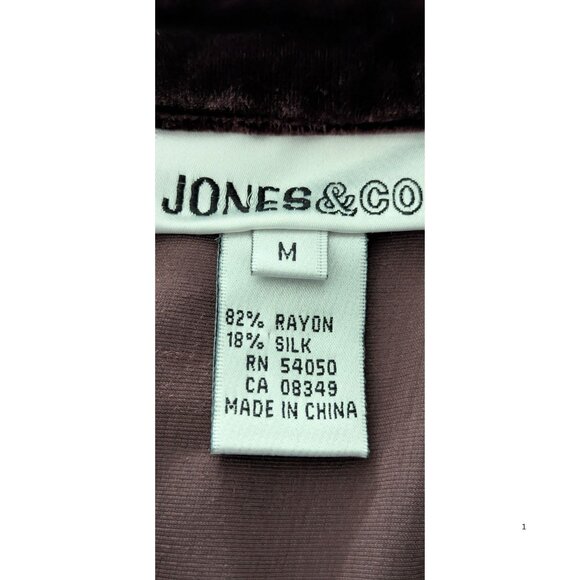 JONES & CO Velvet Button-Down Shirt – Size M (EUC) - Picture 4 of 4